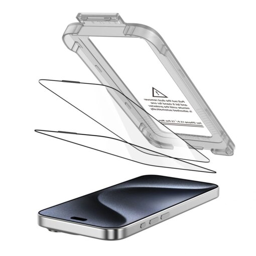 iPhone 15 Pro kaitseklaaside komplekt Quick Set 2tk 1