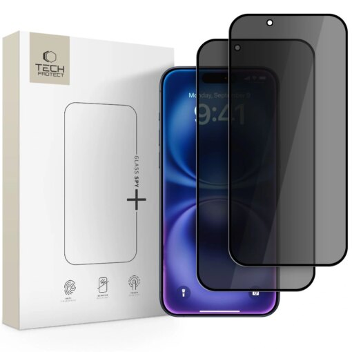 iPhone 17 AIR kaitseklaaside komplekt Glass Spy Privacy 2tk