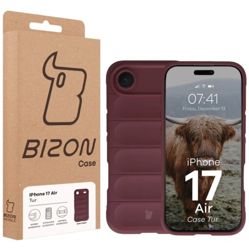 iPhone 17 AIR umbris Bizon Case Tur silikoonist burgundy 7