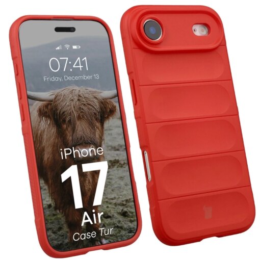 iPhone 17 AIR umbris Bizon Case Tur silikoonist punane