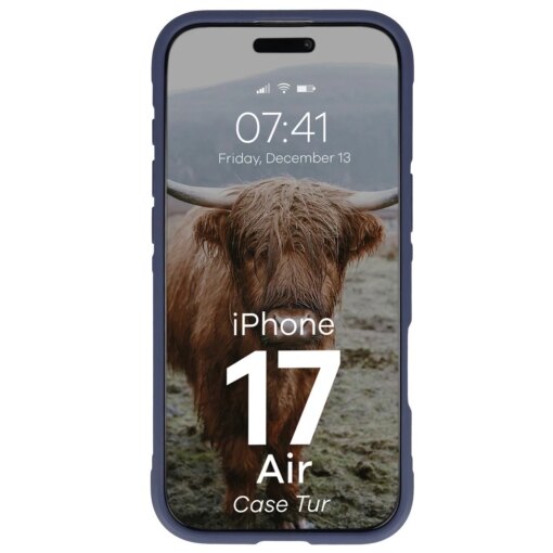 iPhone 17 AIR umbris Bizon Case Tur silikoonist tumesinine 4