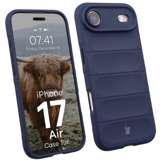 iPhone 17 AIR umbris Bizon Case Tur silikoonist tumesinine