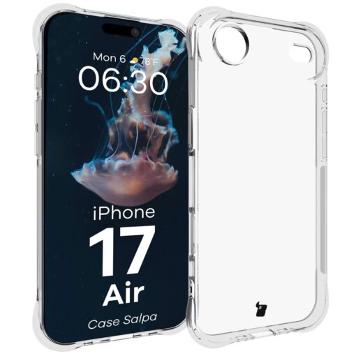 iPhone 17 AIR umbris Bizon Salpa silikoonist tugevdatud nurkadega labipaistev