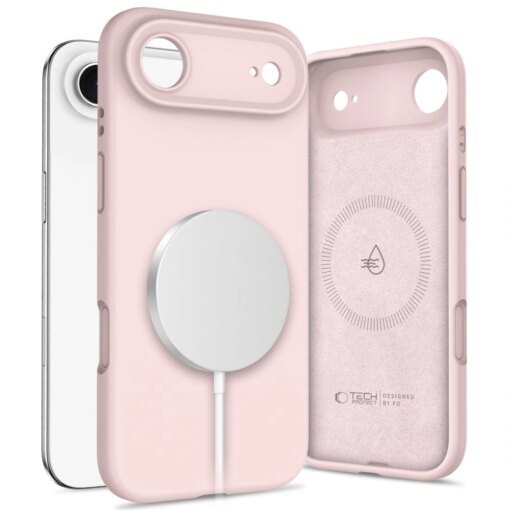 iPhone 17 AIR umbris MagSafe Silicone silikoonist roosa parl