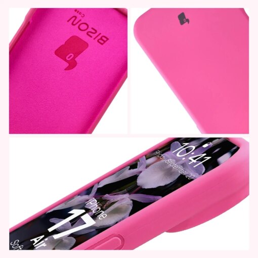 iPhone 17 AIR umbris silikoonist Bizon Soft Case fuksia 5