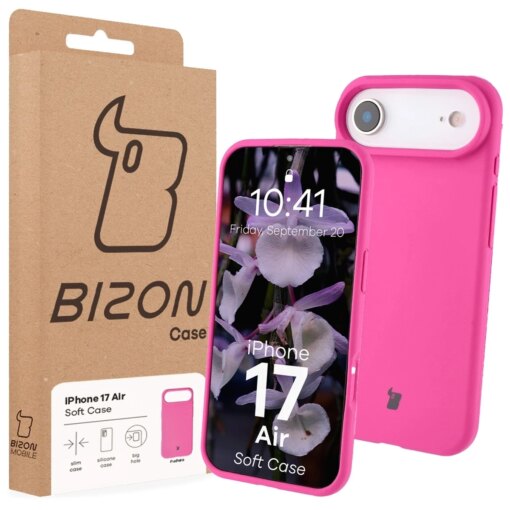 iPhone 17 AIR umbris silikoonist Bizon Soft Case fuksia 6