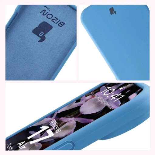 iPhone 17 AIR umbris silikoonist Bizon Soft Case sinine 5