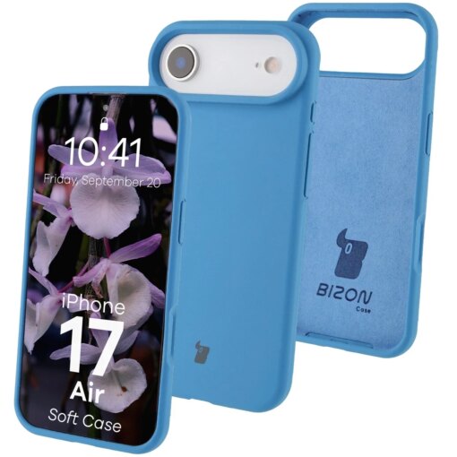 iPhone 17 AIR umbris silikoonist Bizon Soft Case sinine