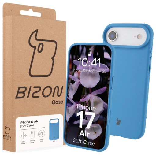 iPhone 17 AIR umbris silikoonist Bizon Soft Case sinine 6