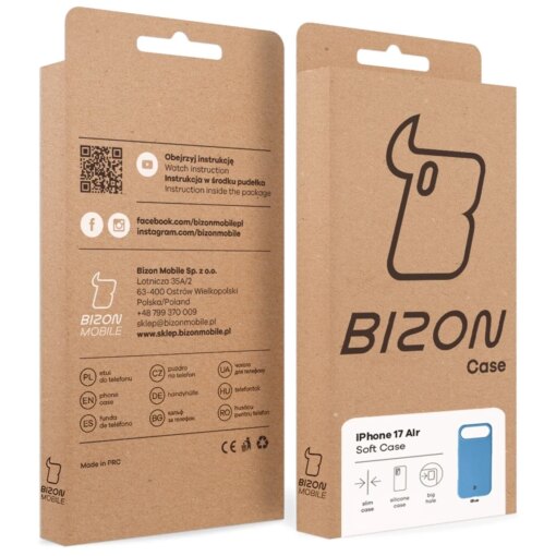 iPhone 17 AIR umbris silikoonist Bizon Soft Case sinine 7