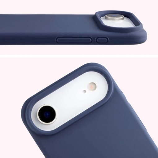 iPhone 17 AIR umbris silikoonist Bizon Soft Case tumesinine 4