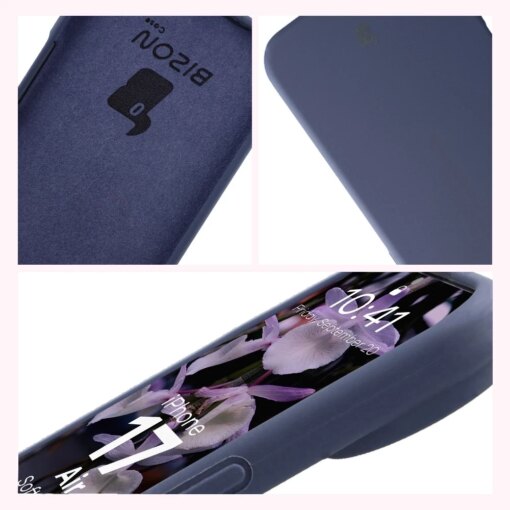 iPhone 17 AIR umbris silikoonist Bizon Soft Case tumesinine 5