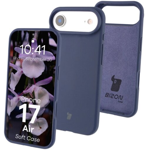 iPhone 17 AIR umbris silikoonist Bizon Soft Case tumesinine