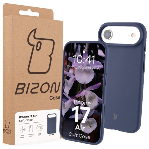 iPhone 17 AIR umbris silikoonist Bizon Soft Case tumesinine 6