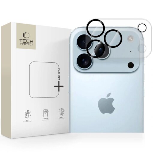 iPhone 17 PRO MAX kaamera kaitseklaas Cam Fit labipaistev