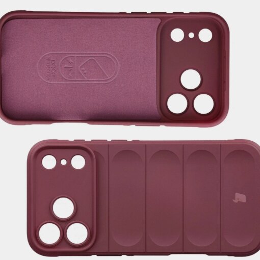 iPhone 17 PRO MAX umbris Bizon Case Tur silikoonist burgundy 5