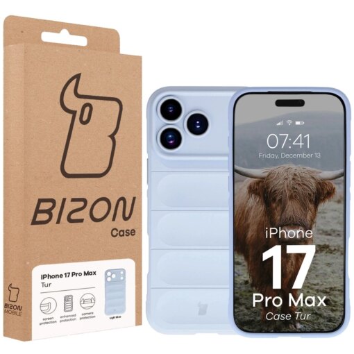 iPhone 17 PRO MAX umbris Bizon Case Tur silikoonist helesinine 7