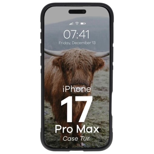 iPhone 17 PRO MAX umbris Bizon Case Tur silikoonist must 4