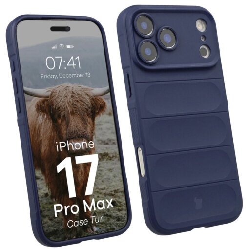 iPhone 17 PRO MAX umbris Bizon Case Tur silikoonist tumesinine