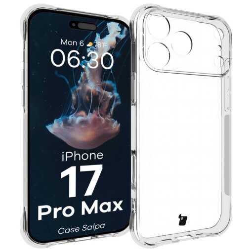 iPhone 17 PRO MAX umbris Bizon Salpa silikoonist tugevdatud nurkadega labipaistev