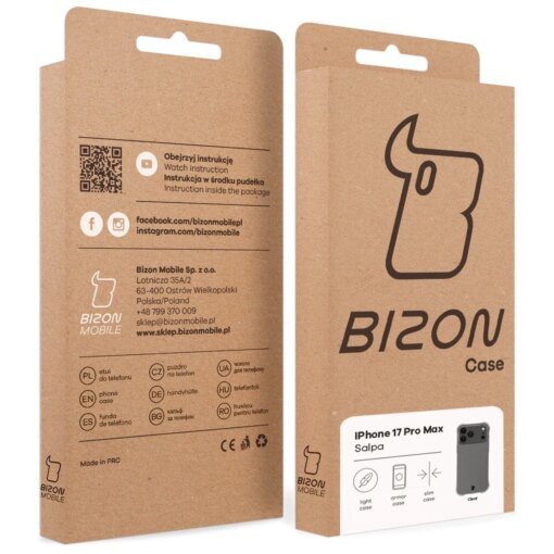 iPhone 17 PRO MAX umbris Bizon Salpa silikoonist tugevdatud nurkadega labipaistev 7