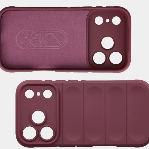 iPhone 17 PRO umbris Bizon Case Tur silikoonist burgundy 5