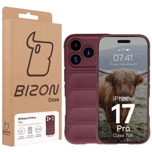 iPhone 17 PRO umbris Bizon Case Tur silikoonist burgundy 7