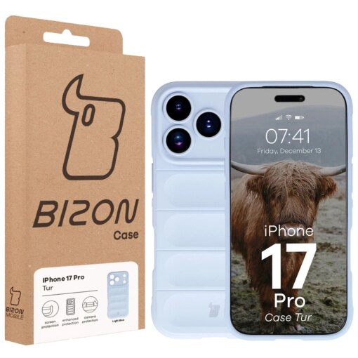 iPhone 17 PRO umbris Bizon Case Tur silikoonist helesinine 7