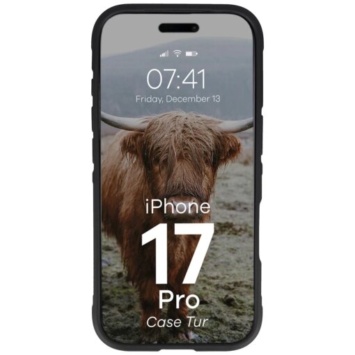 iPhone 17 PRO umbris Bizon Case Tur silikoonist must 4