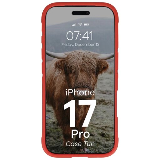 iPhone 17 PRO umbris Bizon Case Tur silikoonist punane 4