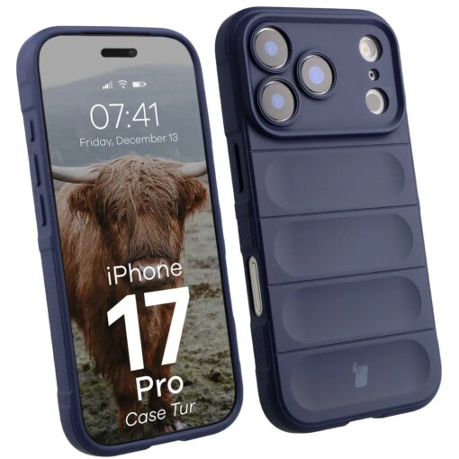 iPhone 17 PRO umbris Bizon Case Tur silikoonist tumesinine