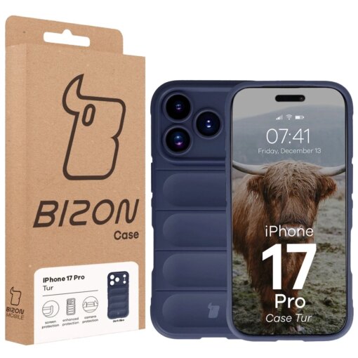 iPhone 17 PRO umbris Bizon Case Tur silikoonist tumesinine 7