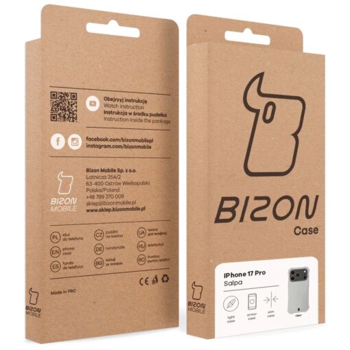 iPhone 17 PRO umbris Bizon Salpa silikoonist tugevdatud nurkadega labipaistev 7