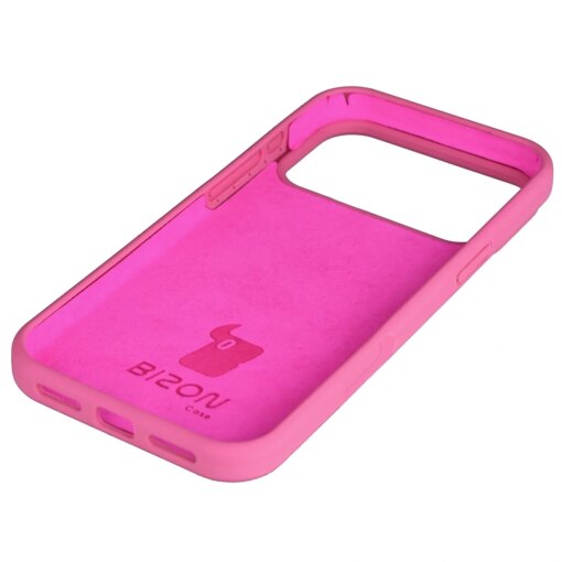 iPhone 17 Pro Max umbris silikoonist Bizon Soft Case fuksia 3