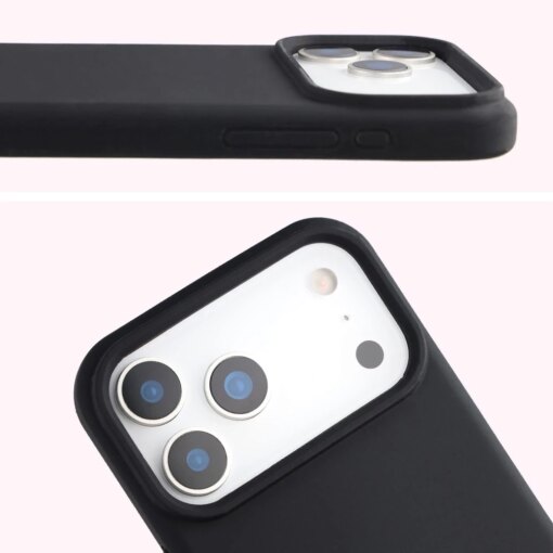 iPhone 17 Pro Max umbris silikoonist Bizon Soft Case must 4