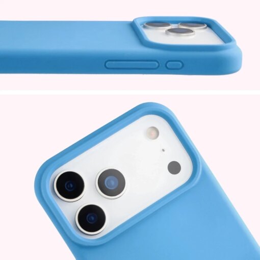 iPhone 17 Pro Max umbris silikoonist Bizon Soft Case sinine 4