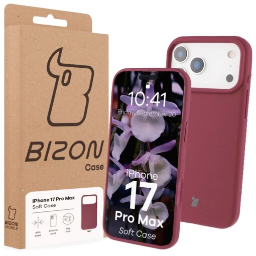 iPhone 17 Pro Max umbris silikoonist Bizon Soft Case tumelilla 6