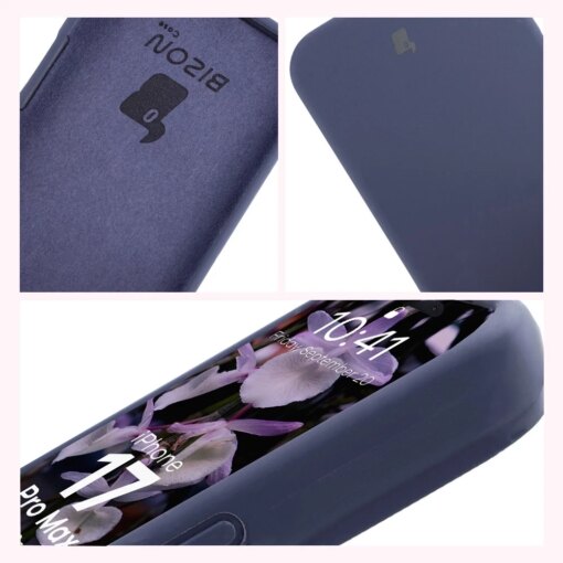 iPhone 17 Pro Max umbris silikoonist Bizon Soft Case tumesinine 5