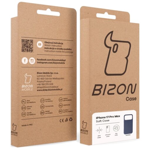 iPhone 17 Pro Max umbris silikoonist Bizon Soft Case tumesinine 7
