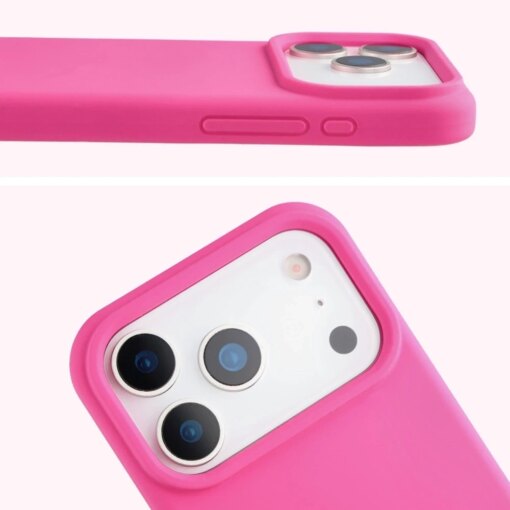 iPhone 17 Pro umbris silikoonist Bizon Soft Case fuksia 4