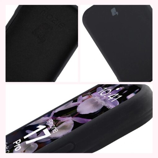 iPhone 17 Pro umbris silikoonist Bizon Soft Case must 5