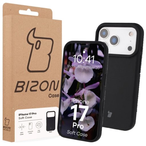iPhone 17 Pro umbris silikoonist Bizon Soft Case must 6