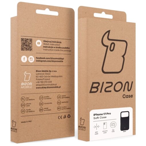 iPhone 17 Pro umbris silikoonist Bizon Soft Case must 7
