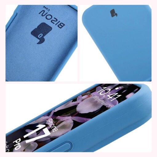 iPhone 17 Pro umbris silikoonist Bizon Soft Case sinine 5
