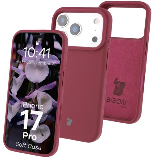 iPhone 17 Pro umbris silikoonist Bizon Soft Case tumelilla