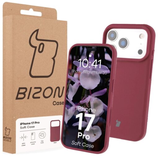 iPhone 17 Pro umbris silikoonist Bizon Soft Case tumelilla 6