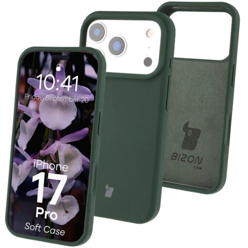 iPhone 17 Pro umbris silikoonist Bizon Soft Case tumeroheline