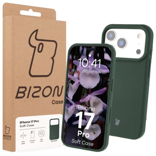 iPhone 17 Pro umbris silikoonist Bizon Soft Case tumeroheline 6