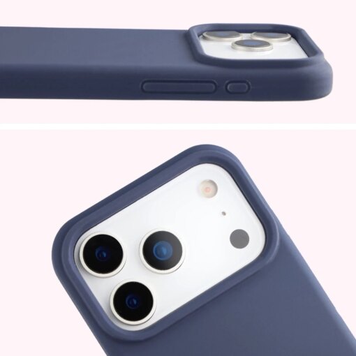 iPhone 17 Pro umbris silikoonist Bizon Soft Case tumesinine 4