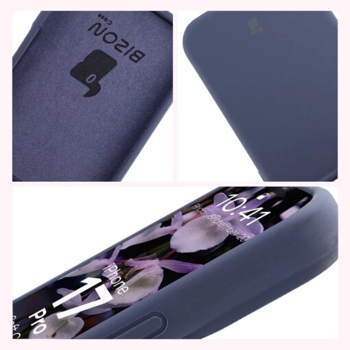 iPhone 17 Pro umbris silikoonist Bizon Soft Case tumesinine 5